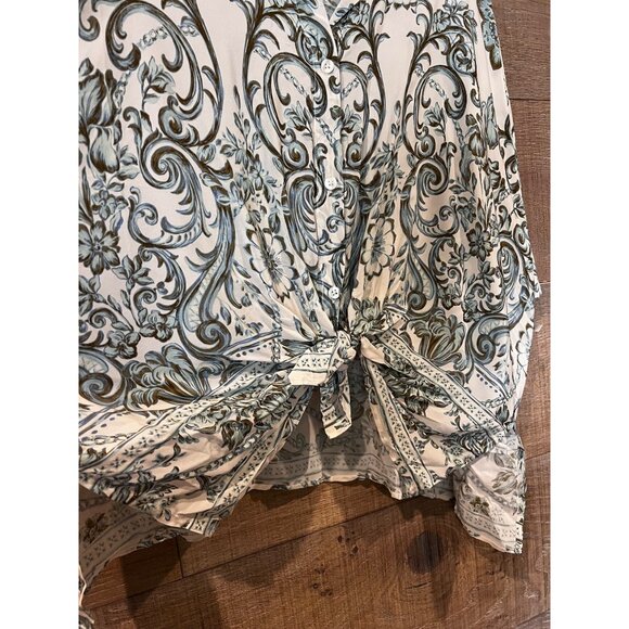 Parker Women's Natural The River Button-Up Shirt top size XS - Picture 6 of 8